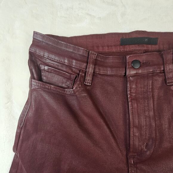 Joe’s Jeans High Rise The Callie 31 Women’s Waxed Cropped bootcut Rum Raisin - Picture 6 of 12